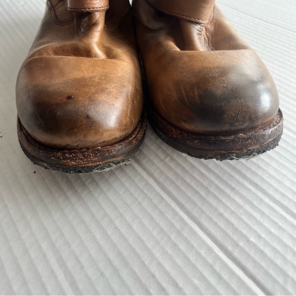 Bed Stu Women’s Tan Brown Spunky Motorcycle Boots Size 8.5 - Picture 4 of 11
